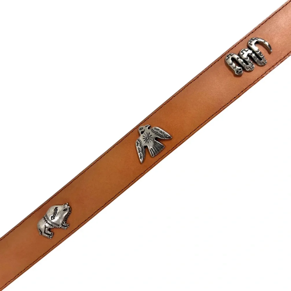 Sunbelt Belt Southwestern Embellished Animal Studded Light Brown Belt